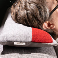 Kleines Kuschelkissen | Loden & Bioleinen | Wollfüllung | Unikat