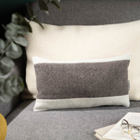 Kleines Kuschelkissen | Loden & Bioleinen | Wollfüllung | Unikat