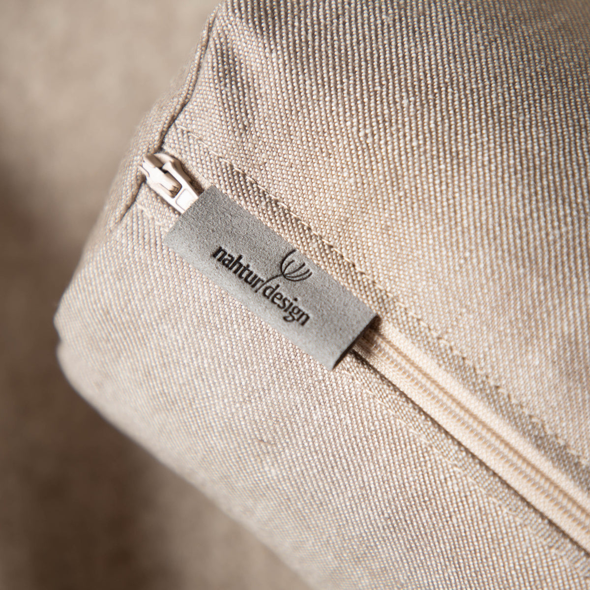 Nackenrolle mit Bezug aus Bio-Leinen-Denim | Naturfüllung