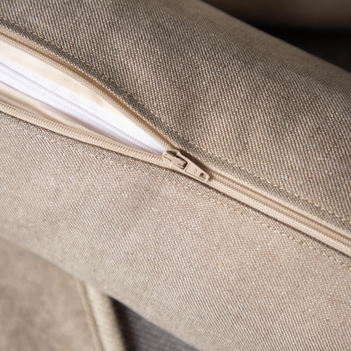 Nackenrolle mit Bezug aus Bio-Leinen-Denim | Naturfüllung