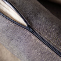 Nackenrolle mit Bezug aus Bio-Leinen-Denim | Naturfüllung