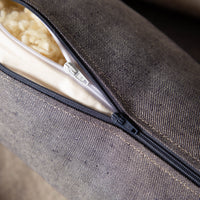 Nackenrolle mit Bezug aus Bio-Leinen-Denim | Naturfüllung