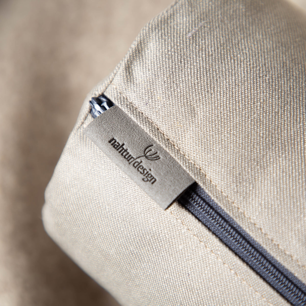 Nackenrolle mit Bezug aus Bio-Leinen-Denim | Naturfüllung