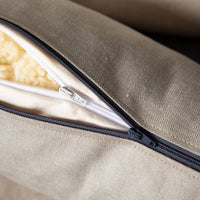 Nackenrolle mit Bezug aus Bio-Leinen-Denim | Naturfüllung