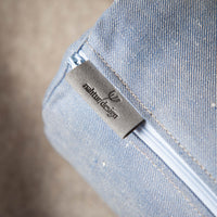 Nackenrolle mit Bezug aus Bio-Leinen-Denim | Naturfüllung