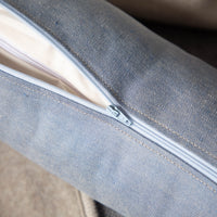 Nackenrolle mit Bezug aus Bio-Leinen-Denim | Naturfüllung