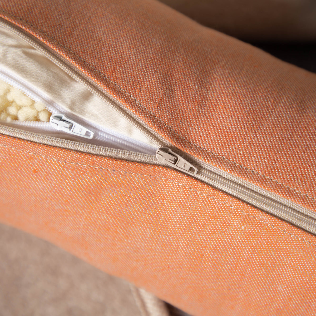 Nackenrolle mit Bezug aus Bio-Leinen-Denim | Naturfüllung