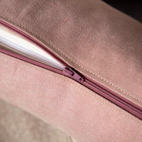 Nackenrolle mit Bezug aus Bio-Leinen-Denim | Naturfüllung