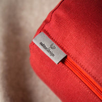 Nackenrolle mit Leinenbezug_rot_2