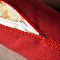 Nackenrolle mit Leinenbezug_rot_3