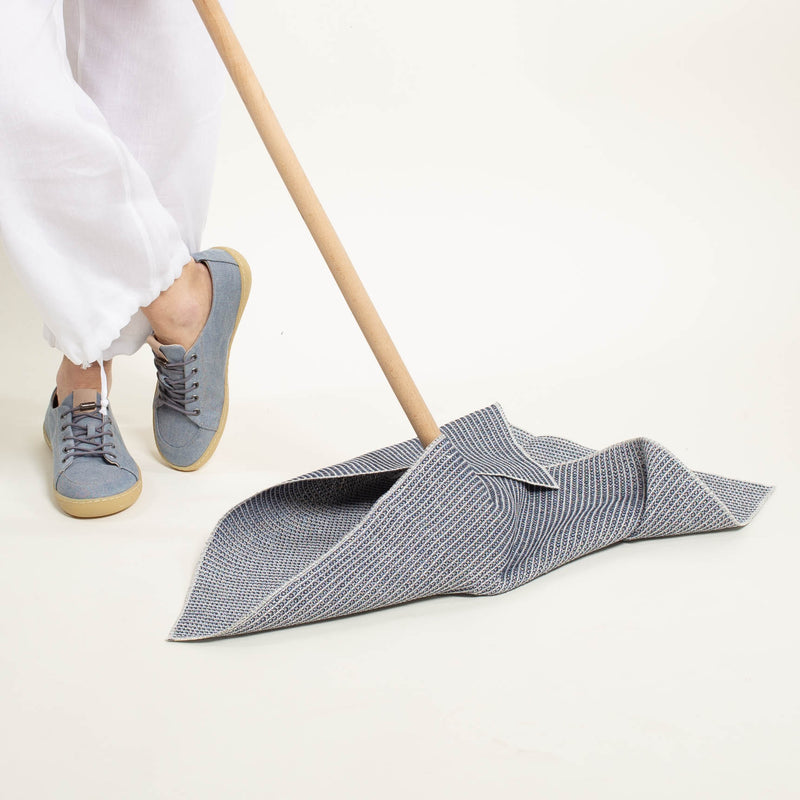 natürliches Bodentuch "Feudel" aus Halbleinen dunkelblau