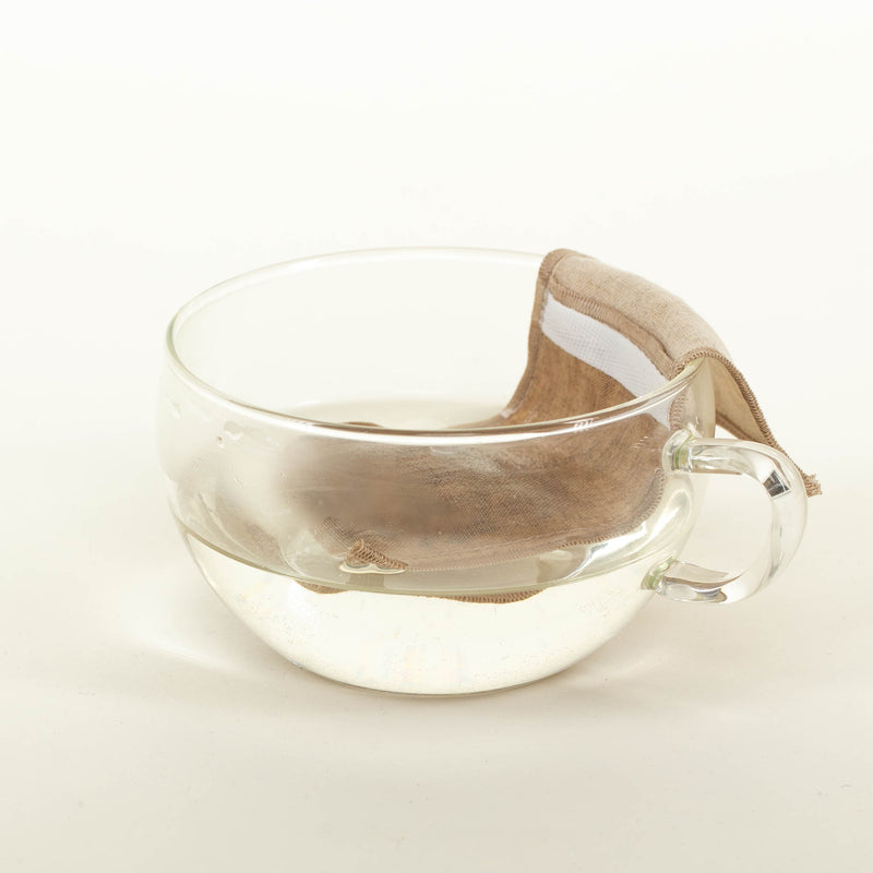 Mehrweg Teefilter aus Bioleinen Tassengröße