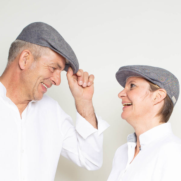 Flatcap aus Bioleinen für Damen und Herren