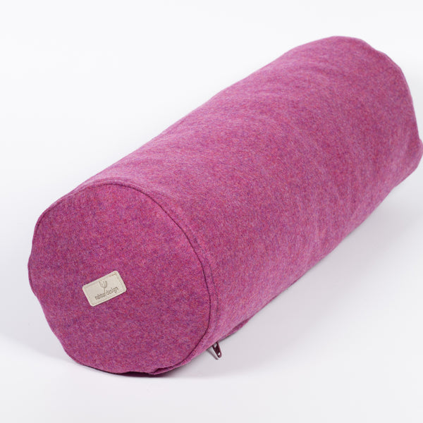 bunte Nackenrolle mit Bezug aus Leichtloden pink