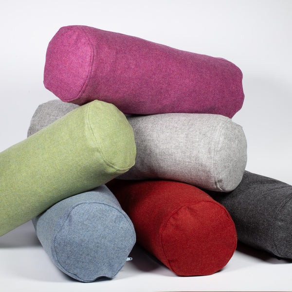 bunte Nackenrolle mit Bezug aus Leichtloden