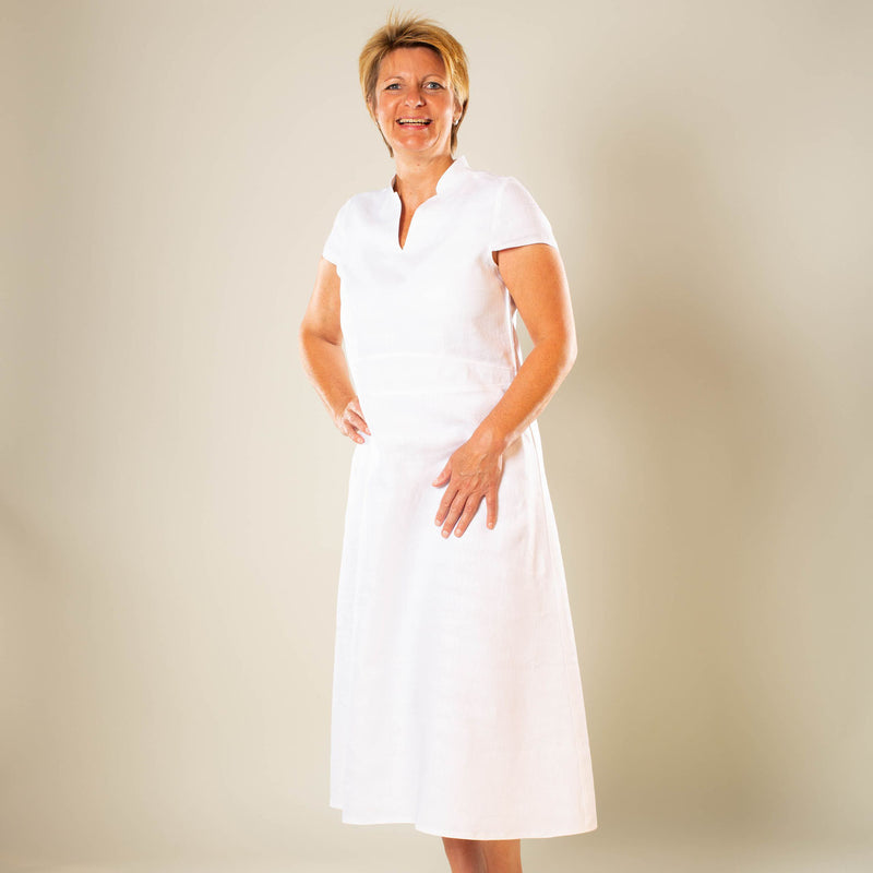 Leinenkleid bio in weiß