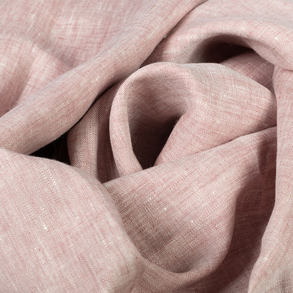 feinster Leinenstoff bio melange rose